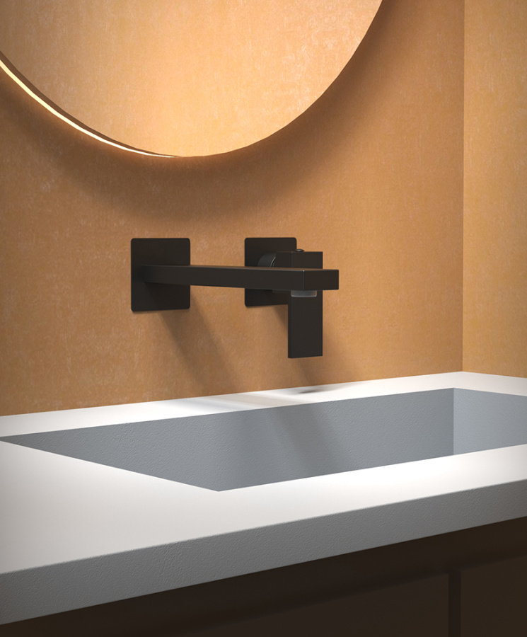 Смеситель для раковины AVS Cube с внутренней частью, черный матовый Смеситель для раковины AVS Cube с внутренней частью, черный матовый