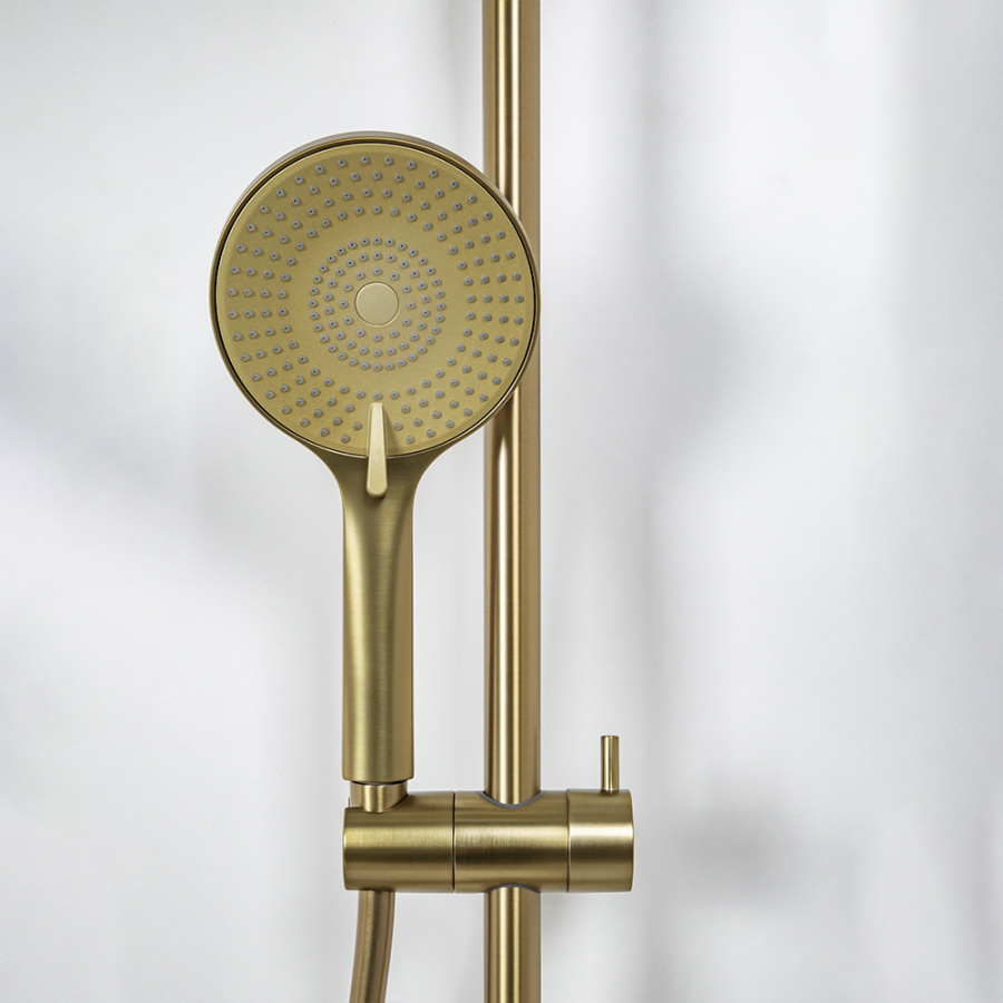 Душевая стойка AVS Pulse брашированное золото