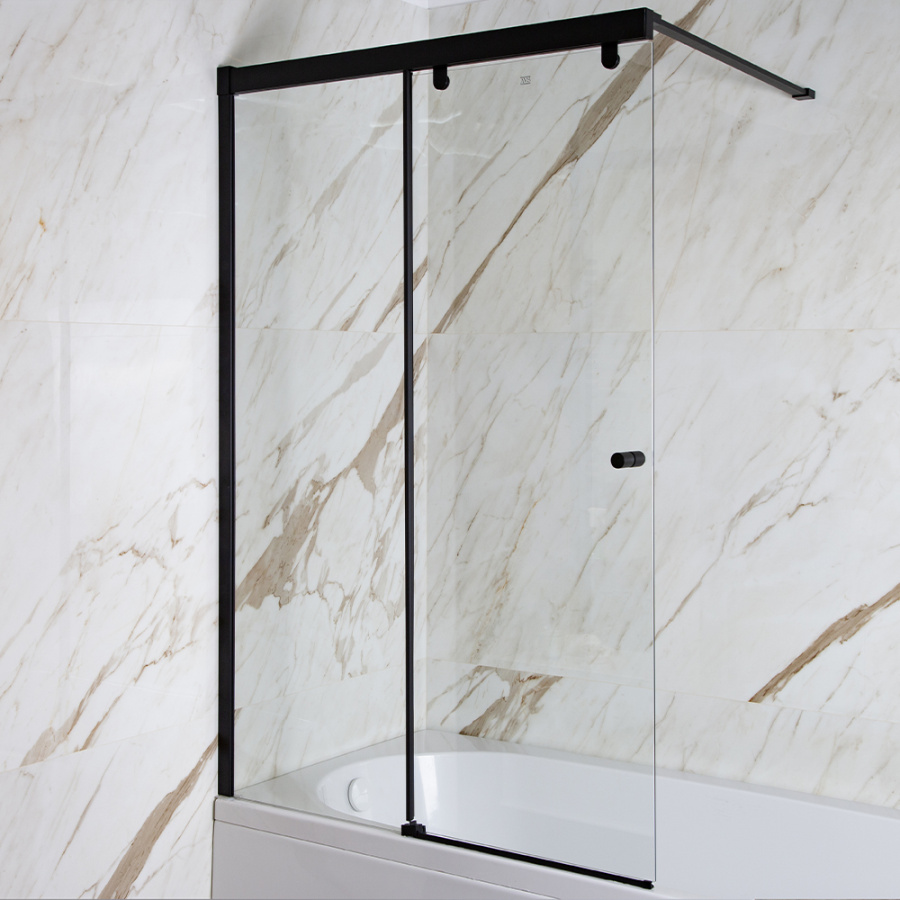 Шторка на ванну AVS Перла 100 L профиль черный матовый, стекло прозрачное Шторка на ванну AVS Перла 100 L профиль черный матовый, стекло прозрачное