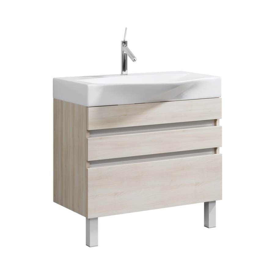 Тумба с раковиной Aqwella Bergamo Ber.01.08/n/А 80 акация