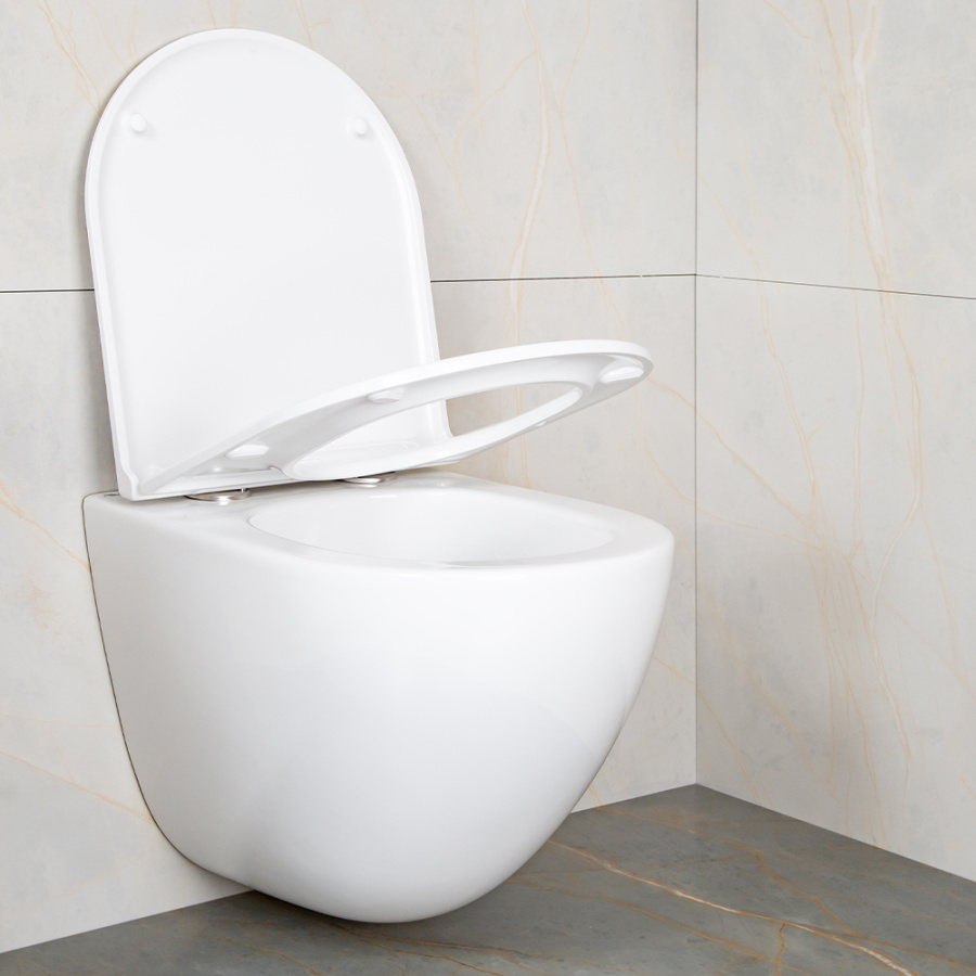 Унитаз подвесной AVS Атлант безободковый, белый Унитаз подвесной AVS Атлант безободковый, белый