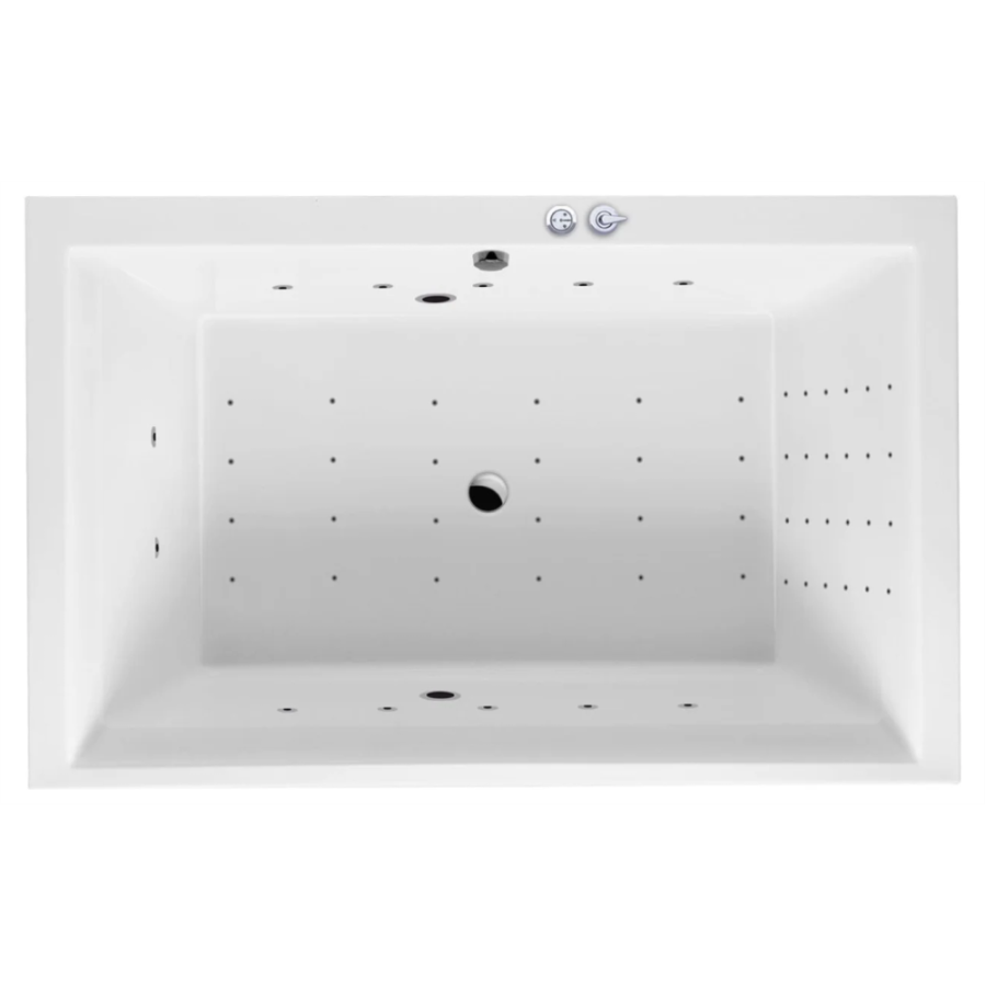 Акриловая ванна Excellent Crown Lux 190x120 белая, каркасом, сливом-переливом и ГМ Nano