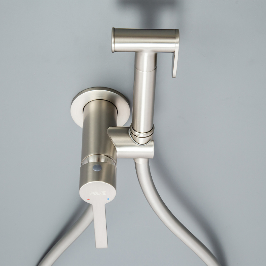 Гигиенический душ со смесителем AVS Elegant брашированный никель Гигиенический душ со смесителем AVS Elegant брашированный никель