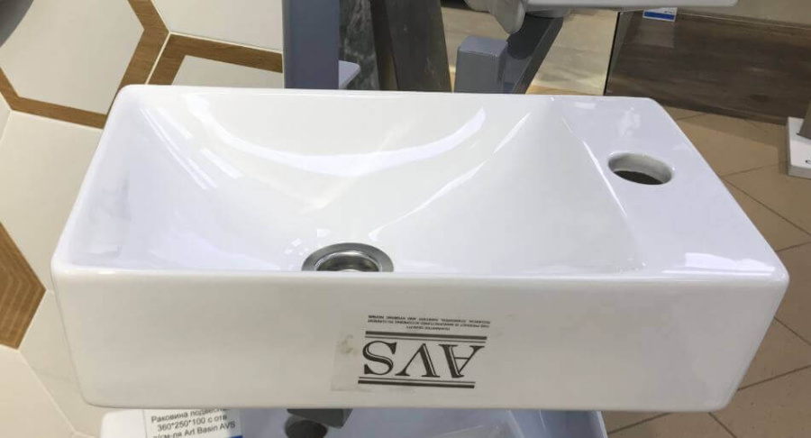 Рукомойник AVS Лина 38х22 L, белая