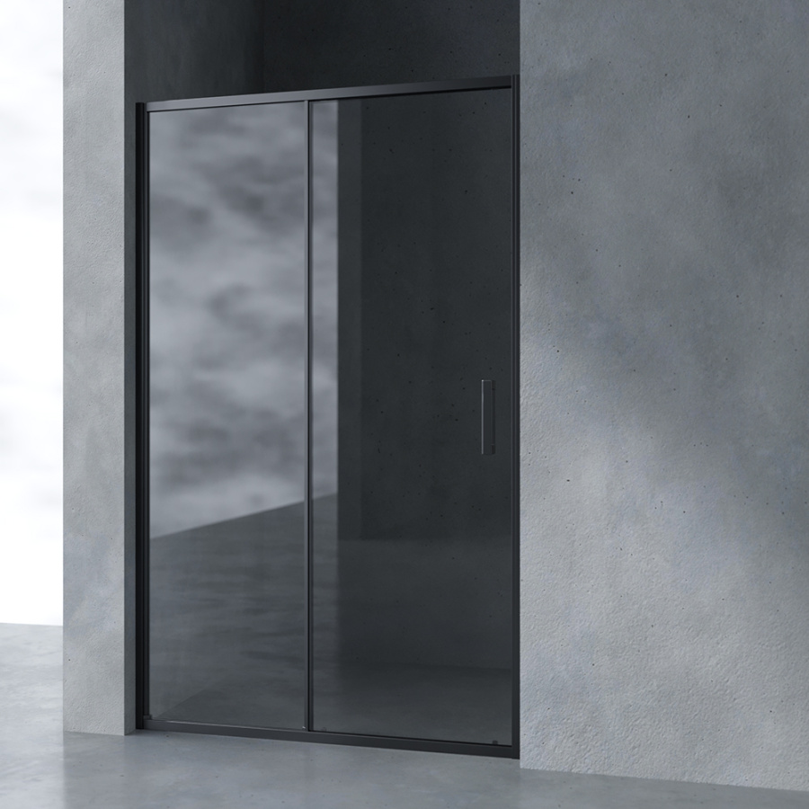 Душевая дверь в нишу AVS Вектор 120 профиль черный матовый, стекло прозрачное Душевая дверь в нишу AVS Вектор 120 профиль черный матовый, стекло прозрачное