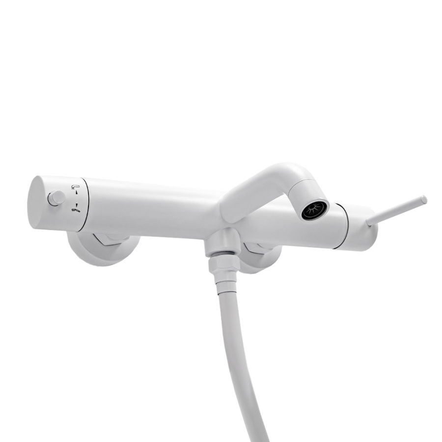 Смеситель для ванны с душем AVS Slimmer белый матовый