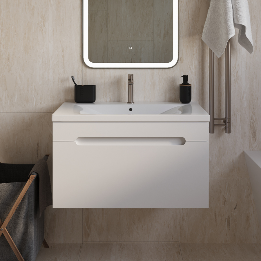 Тумба с раковиной AVS Эстель 80 белая Тумба с раковиной AVS Эстель 80 белая