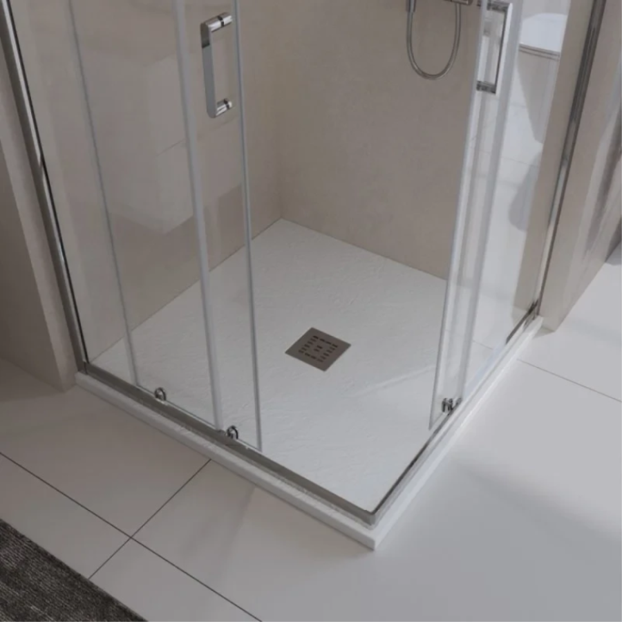 Поддон для душа BelBagno Tray 90x90 белый, квадратный, искуственный мрамор, с сифоном