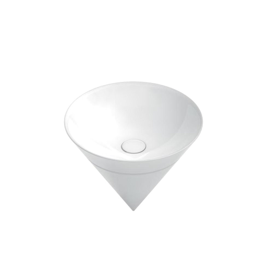 Консоль с раковиной Kerama Marazzi Cono 44 полка бежевая, раковина белая