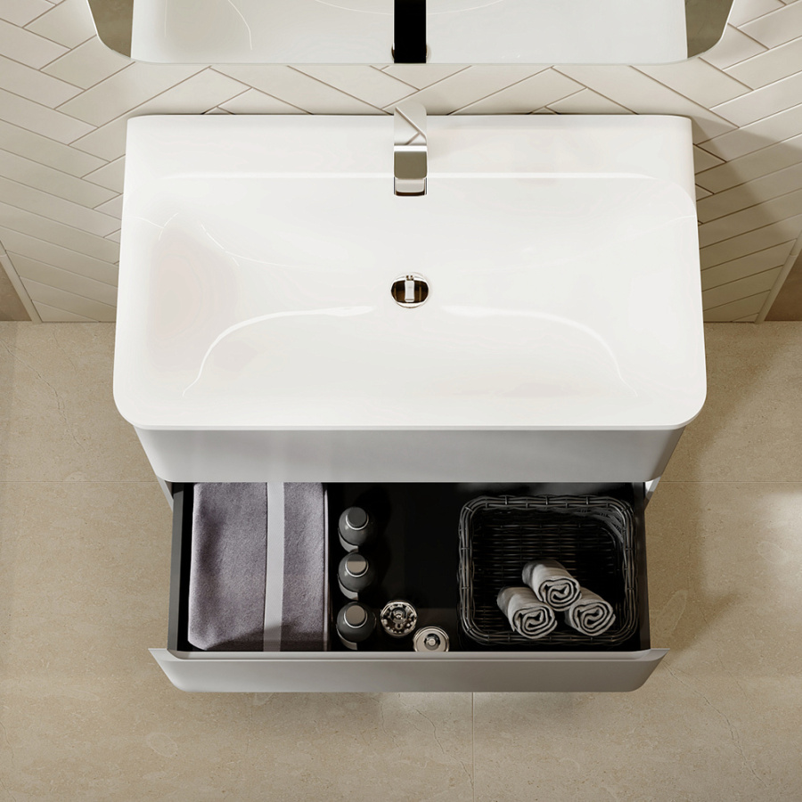 Тумба с раковиной Raval Welto 60 светло-серая