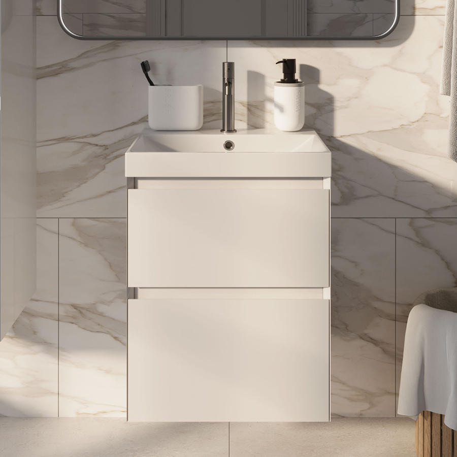 Тумба с раковиной AVS Гармония SL 50 белая