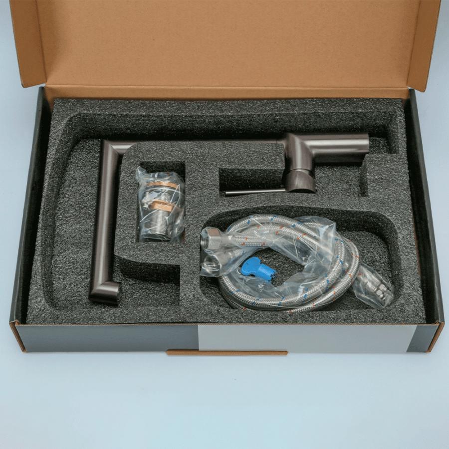 Смеситель для кухни AVS Pulse оружейная сталь