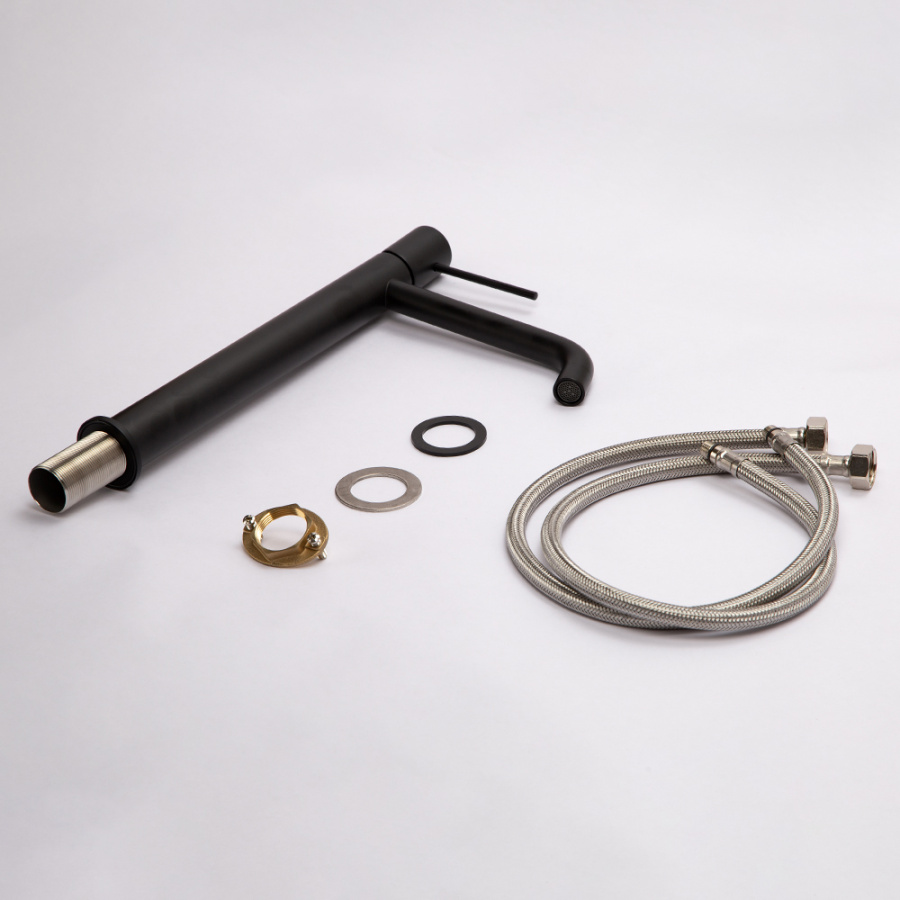 Смеситель для раковины AVS Slimmer высокий, черный матовый Смеситель для раковины AVS Slimmer высокий, черный матовый