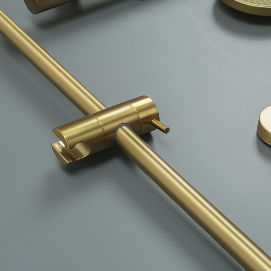 Душевая стойка AVS Pulse брашированное золото