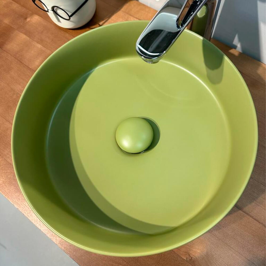 Раковина AVS Art Basin AVS-83134-MCG 35,5x35,5 с донным клапаном