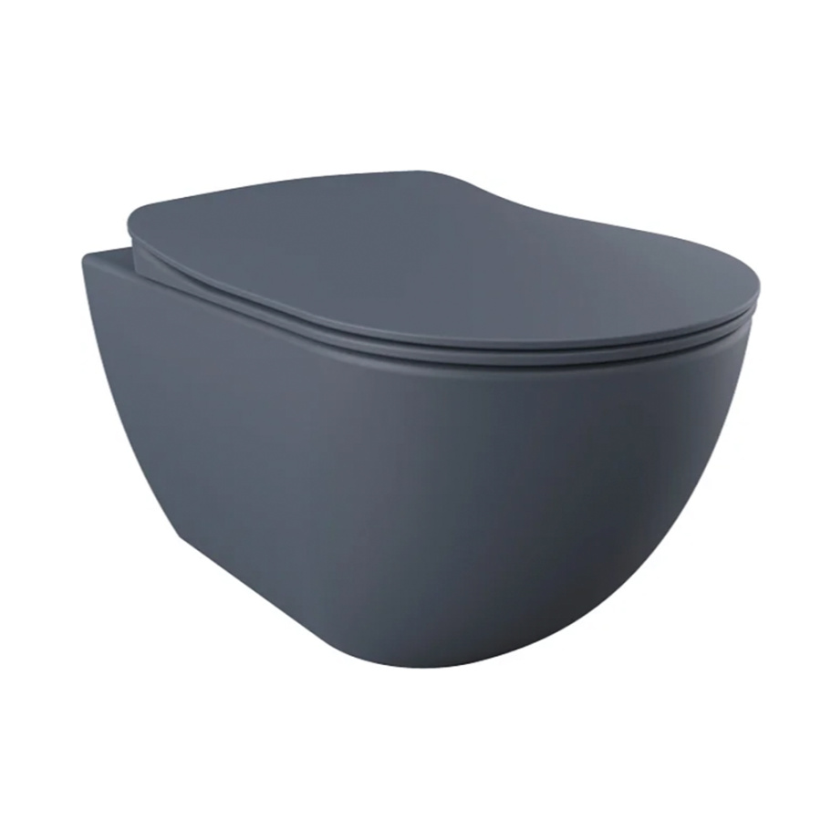 Унитаз подвесной Creavit Free FE322-11BM00E-0000+KC0903.01.0600E безободковый с микролифтом