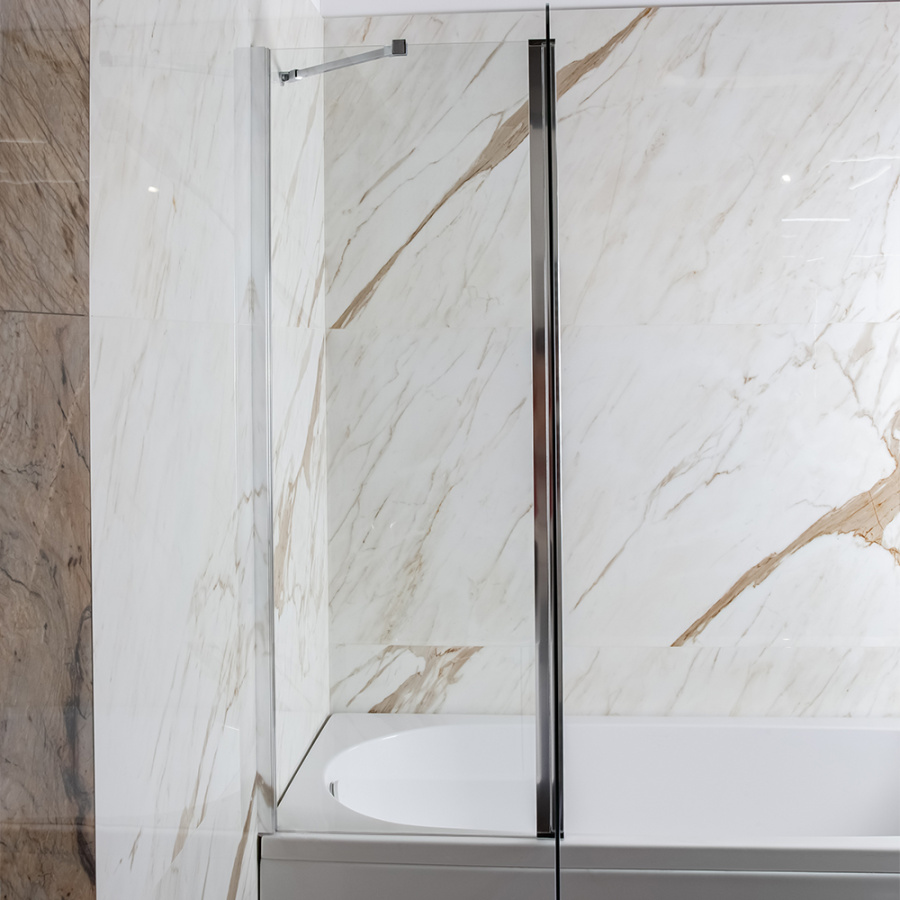 Шторка на ванну AVS Асти Дуо 100 левая профиль хром, стекло прозрачное Шторка на ванну AVS Асти Дуо 100 левая профиль хром, стекло прозрачное