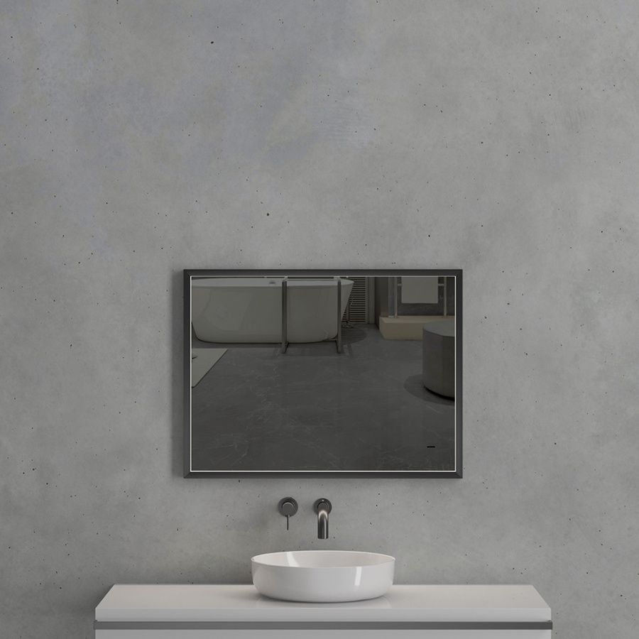 Зеркало с подсветкой AVS Мичиган 60x80 см, черное