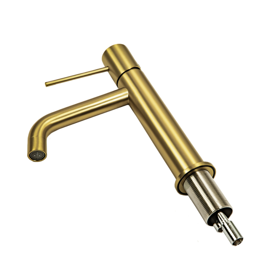 Смеситель для раковины AVS Slimmer брашированное золото Смеситель для раковины AVS Slimmer брашированное золото
