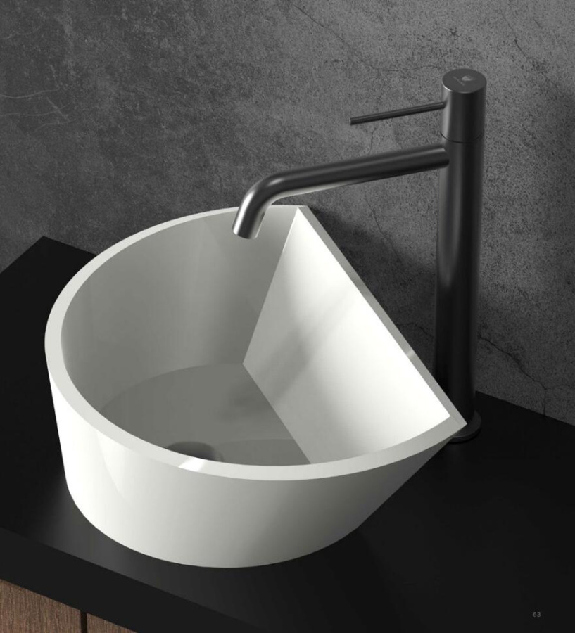 Смеситель для раковины AVS Slimmer высокий, оружейная сталь