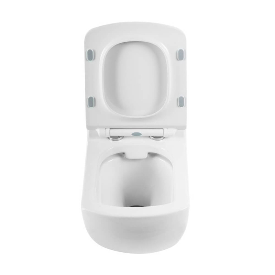 Унитаз подвесной BelBagno Carina BB514CHR+BB1077SC безободковый с микролифтом