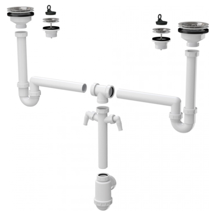 Сифон для мойки универсальный ALCAPLAST A8000 