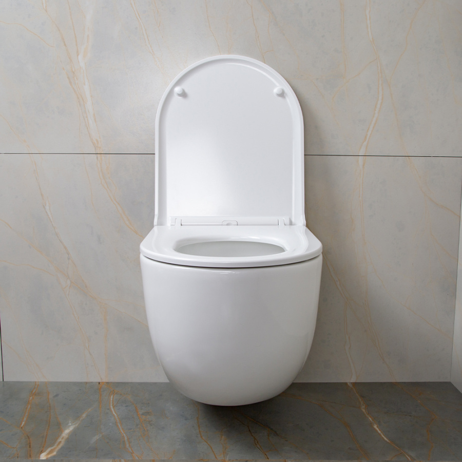 Унитаз подвесной AVS Спутник безободковый, белый Унитаз подвесной AVS Спутник безободковый, белый