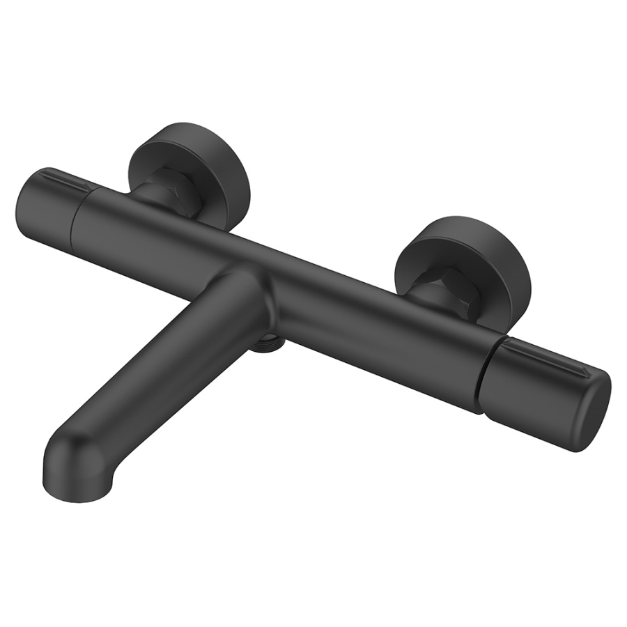 Смеситель для ванны и душа BelBagno Uno UNO-VASM-NERO черный матовый Смеситель для ванны и душа BelBagno Uno UNO-VASM-NERO черный матовый