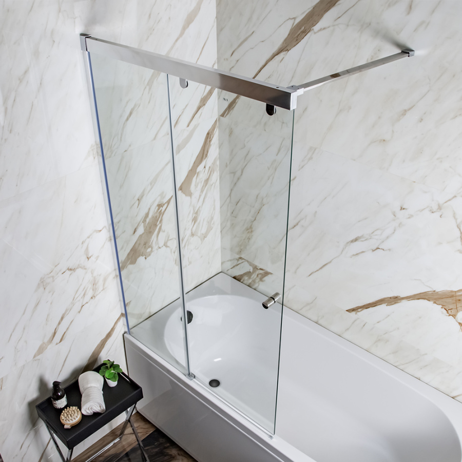 Шторка на ванну AVS Перла 100 L профиль хром, стекло прозрачное Шторка на ванну AVS Перла 100 L профиль хром, стекло прозрачное