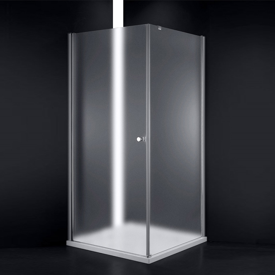 Душевой уголок Cezares Elena ELENA-W-A-1-90-P-Cr-L 90х90 профиль хром, рифленое стекло