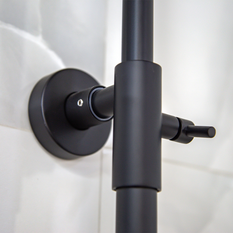 Душевая стойка AVS Cube черный матовый Душевая стойка AVS Cube черный матовый