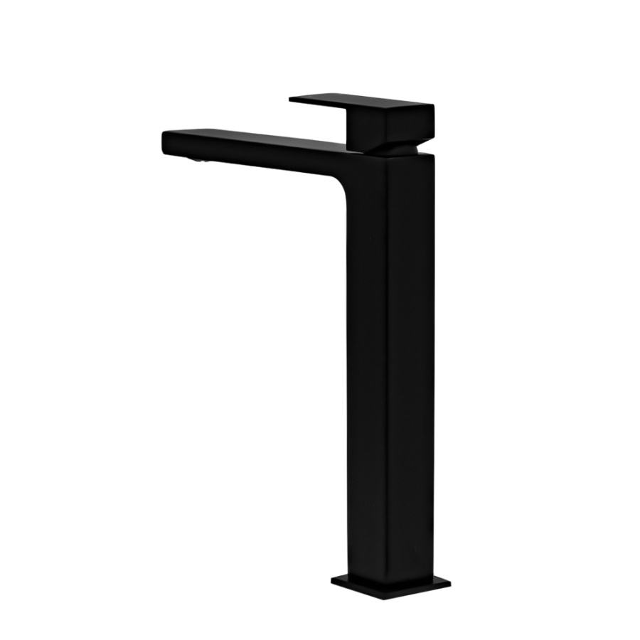 Смеситель для раковины AVS Cube высокий, черный матовый
