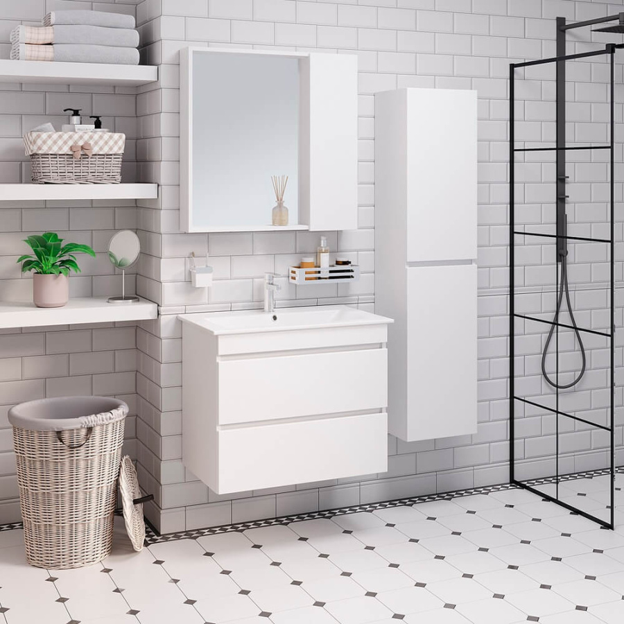 Тумба с раковиной Runo Манхэттен 00-00001047+00-00001022 75 см