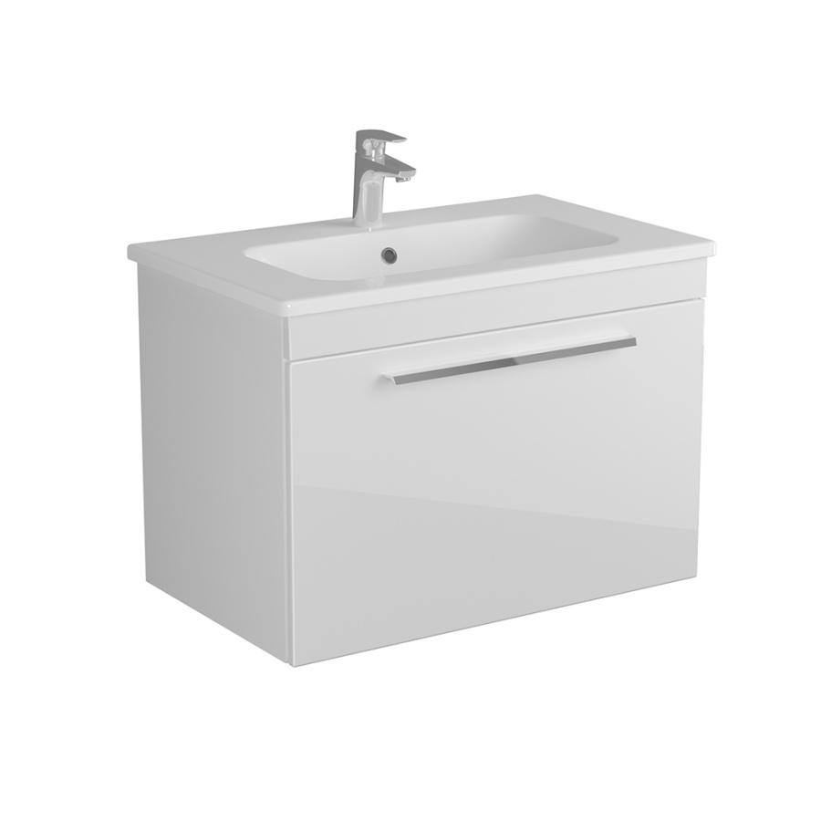 Тумба 800 1ящ подвес + Раковина Эйфория Белый гл Leonie DIBORG