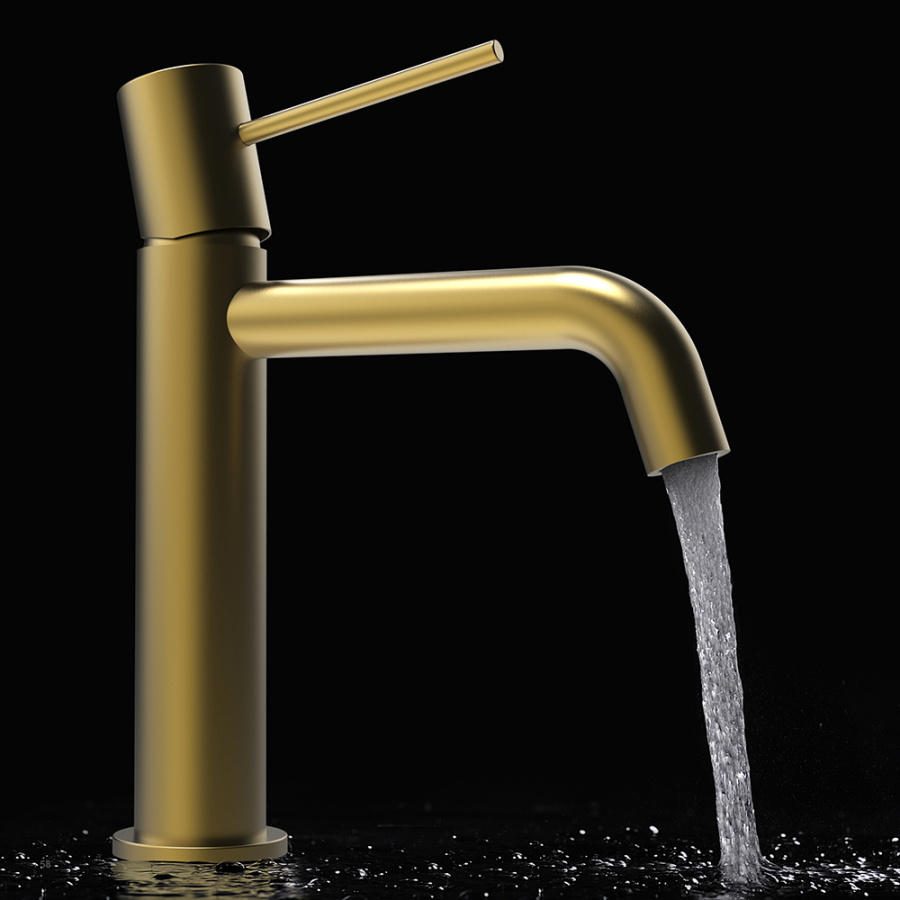 Смеситель для раковины AVS Slimmer брашированное золото Смеситель для раковины AVS Slimmer брашированное золото