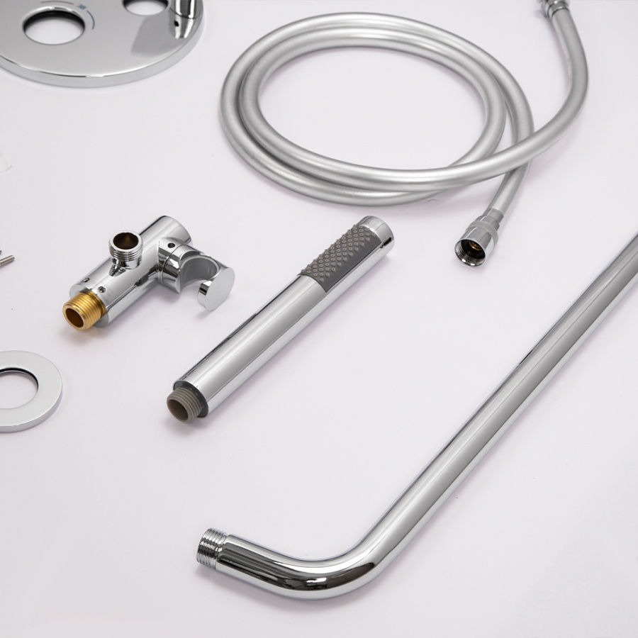 Душевой комплект AVS Luxury 3в1 круглый, хром Душевой комплект AVS Luxury 3в1 круглый, хром