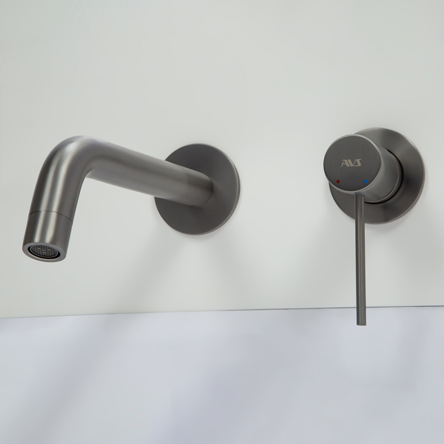 Смеситель для раковины AVS Slimmer с внутренней частью, оружейная сталь Смеситель для раковины AVS Slimmer с внутренней частью, оружейная сталь