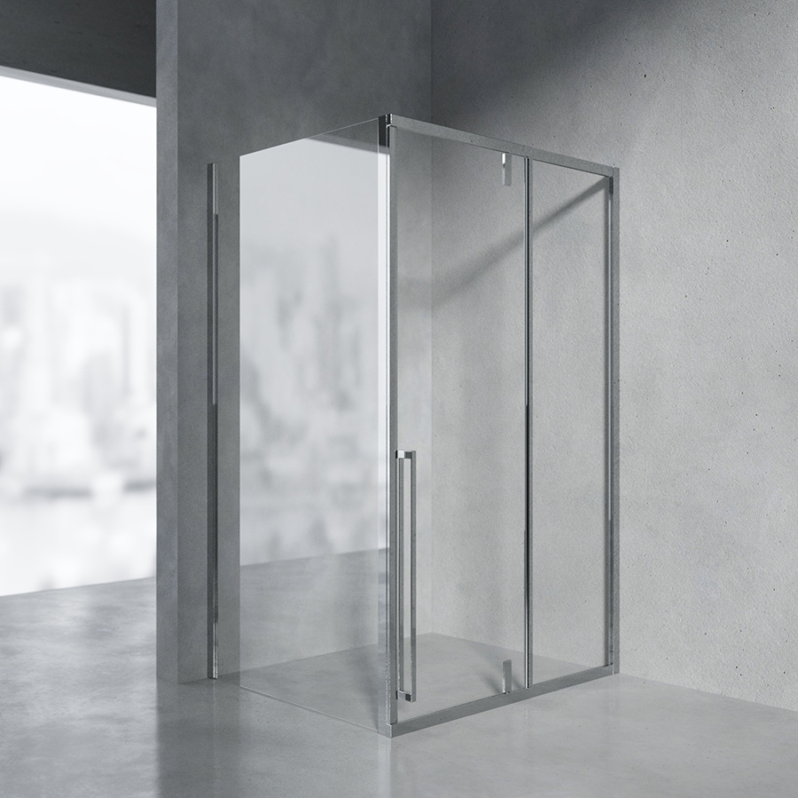 Боковая стенка AVS Акцент 100 профиль хром, прозрачное стекло Боковая стенка AVS Акцент 100 профиль хром, прозрачное стекло