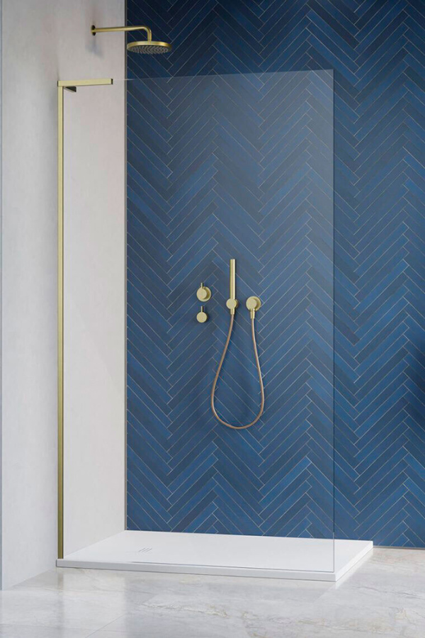 Душевая перегородка Radaway Modo SL II 100 L профиль золото матовое, стекло прозрачное