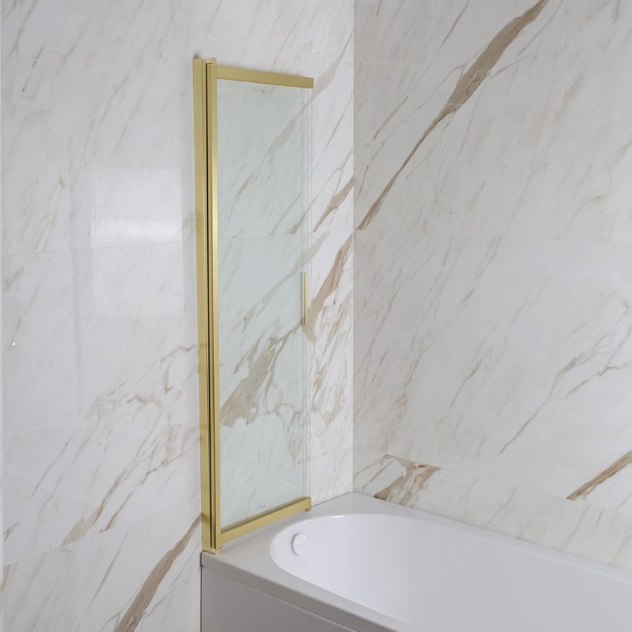 Шторка на ванну AVS Слайдер Плюс 80 см профиль брашированное золото, стекло прозрачное Шторка на ванну AVS Слайдер Плюс 80 см профиль брашированное золото, стекло прозрачное
