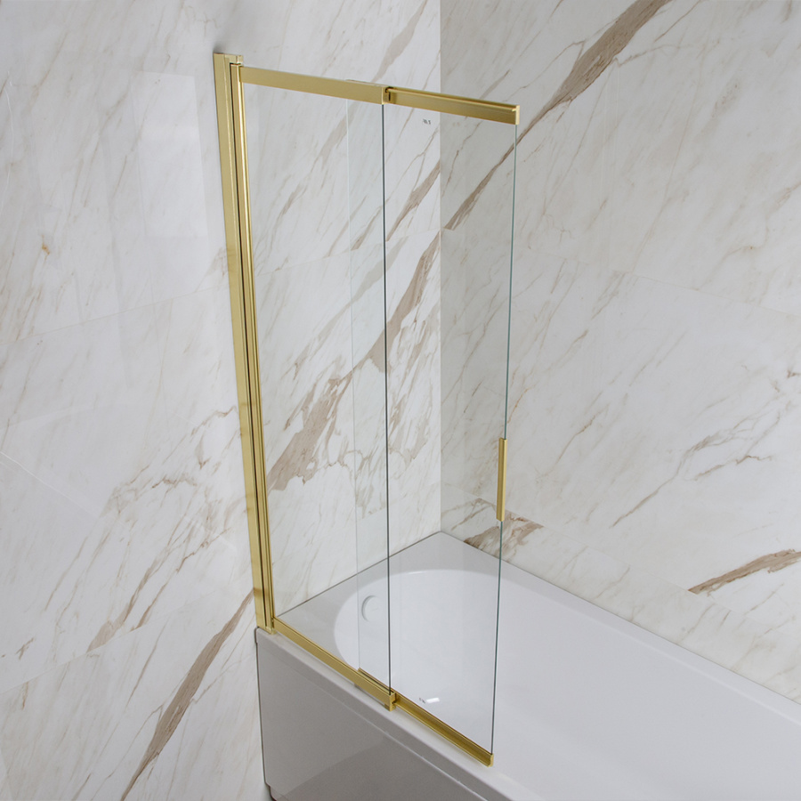 Шторка на ванну AVS Слайдер Плюс 80 см профиль брашированное золото, стекло прозрачное Шторка на ванну AVS Слайдер Плюс 80 см профиль брашированное золото, стекло прозрачное
