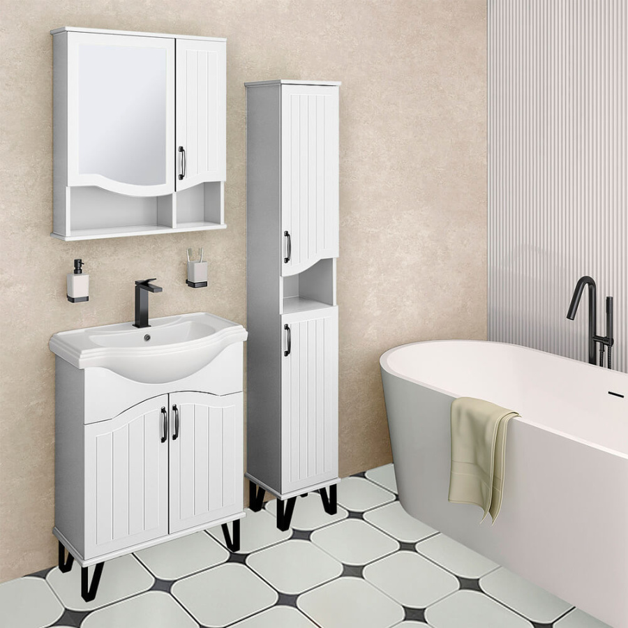 Тумба с раковиной Runo Марсель 00-00001200+УТ00000375 65 см