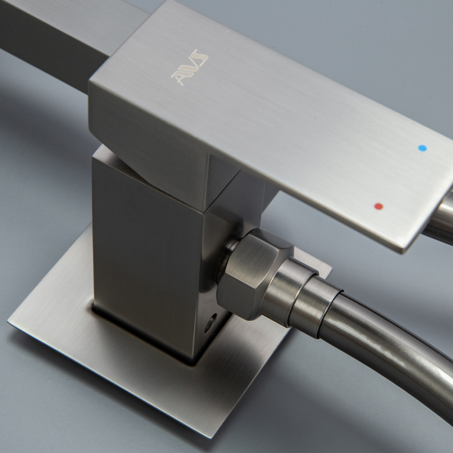 Гигиенический душ со смесителем AVS Cube оружейная сталь