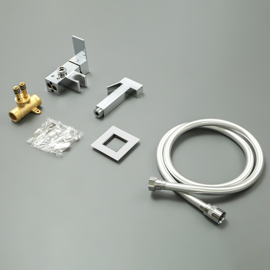 Гигиенический душ со смесителем AVS Cube хром