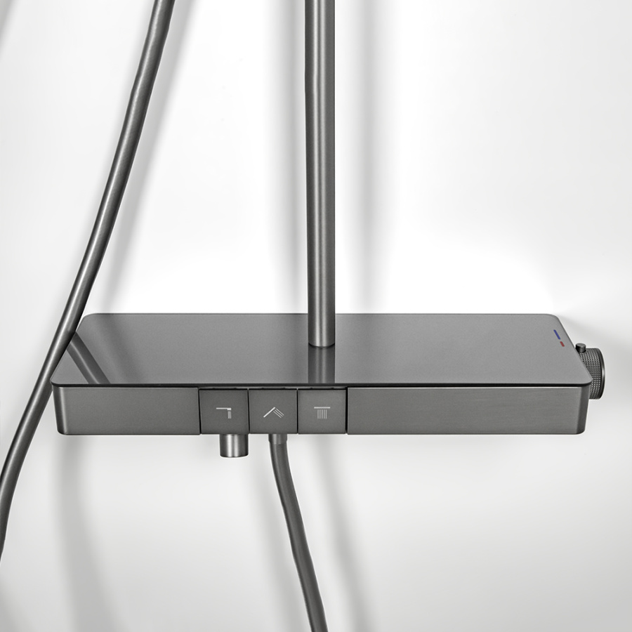 Душевая стойка AVS Torrent оружейная сталь