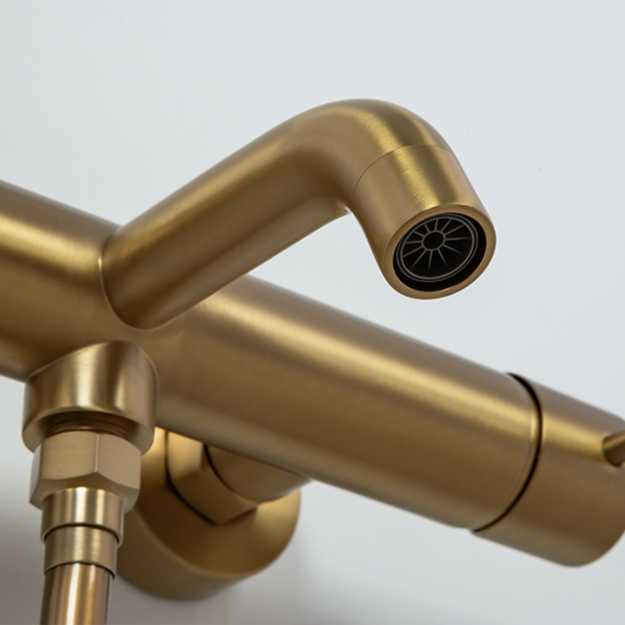 Смеситель для ванны с душем AVS Slimmer брашированное золото Смеситель для ванны с душем AVS Slimmer брашированное золото