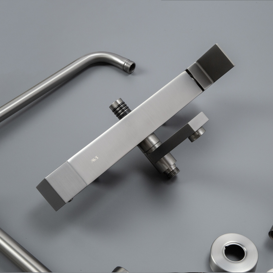 Душевая стойка AVS Cube оружейная сталь Душевая стойка AVS Cube оружейная сталь