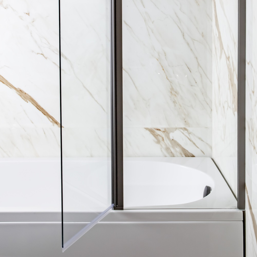 Шторка на ванну AVS Асти Дуо 100 см правая профиль оружейная сталь, прозрачное стекло Шторка на ванну AVS Асти Дуо 100 см правая профиль оружейная сталь, прозрачное стекло
