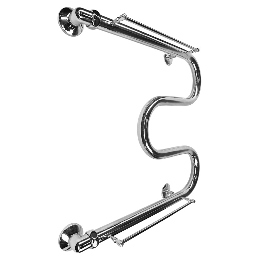 Полотенцесушитель водяной Terminus М-образный 60х60 с полкой, хром Полотенцесушитель водяной Terminus М-образный 60х60 с полкой, хром