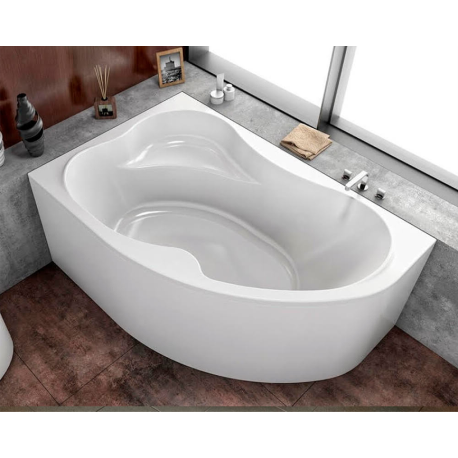 Акриловая ванна Kolpa-San Lulu 170х100 R белая, с каркасом, экраном и сливом-переливом